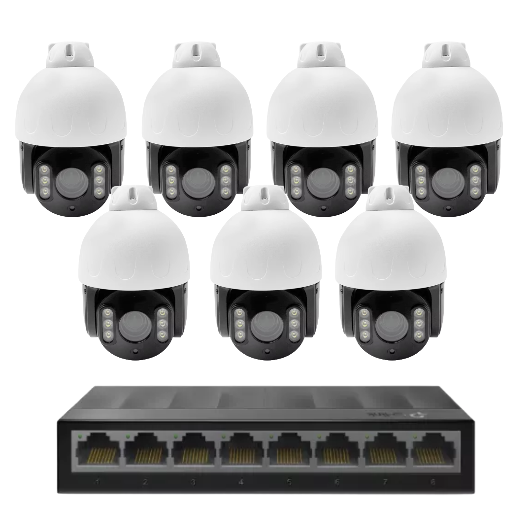 7x 8mp 4k cctv kit installation