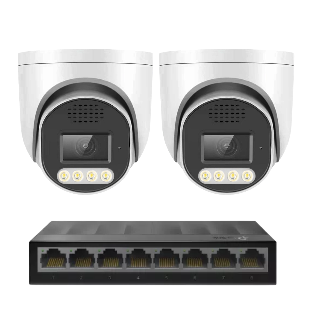 2 x 8mp 4k cctv kit Installation