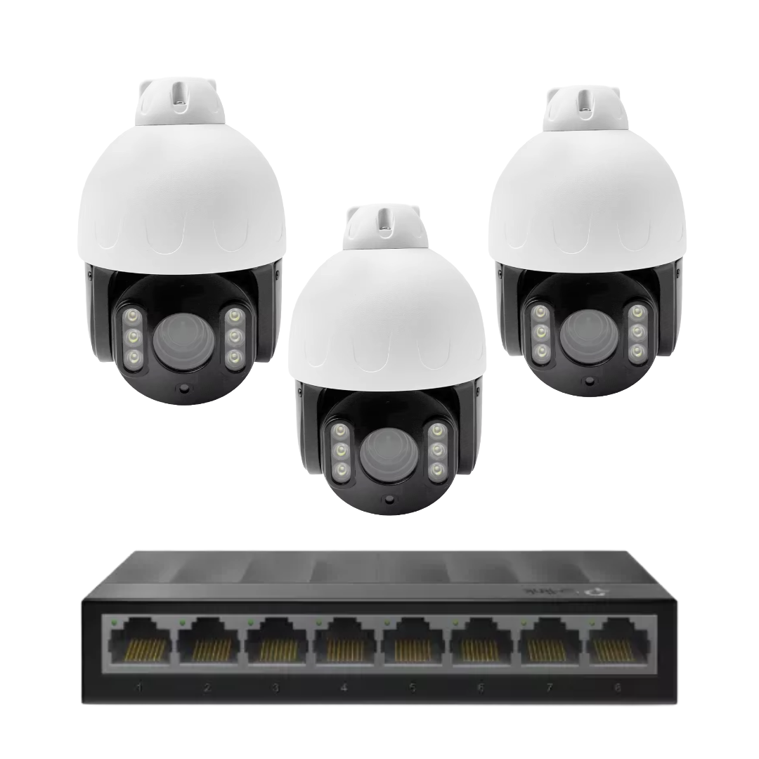 3 x 8mp 4k cctv kit installation