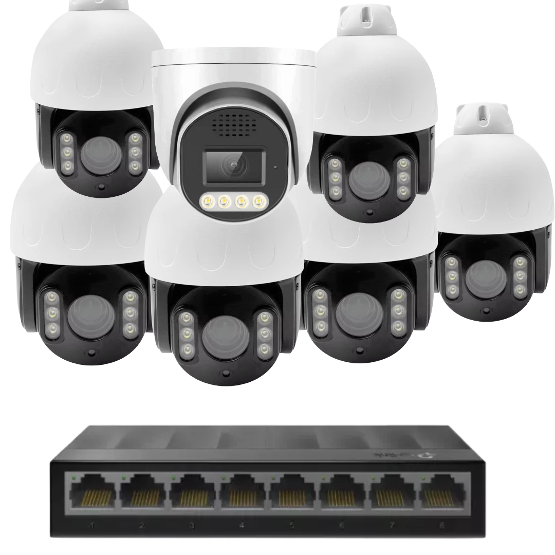 7x 8mp 4k cctv kit installation