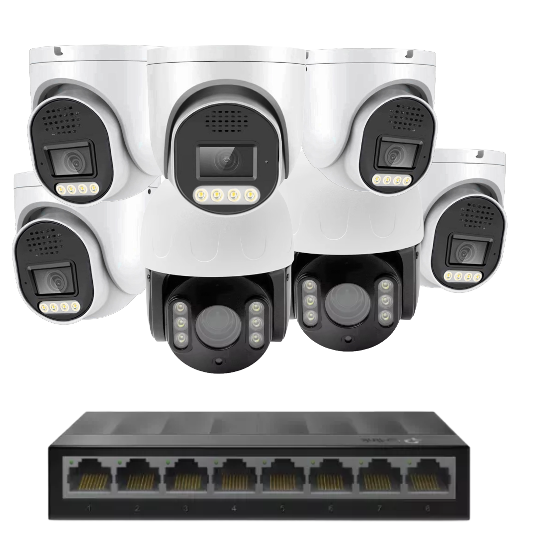 7x 8mp 4k cctv kit installation