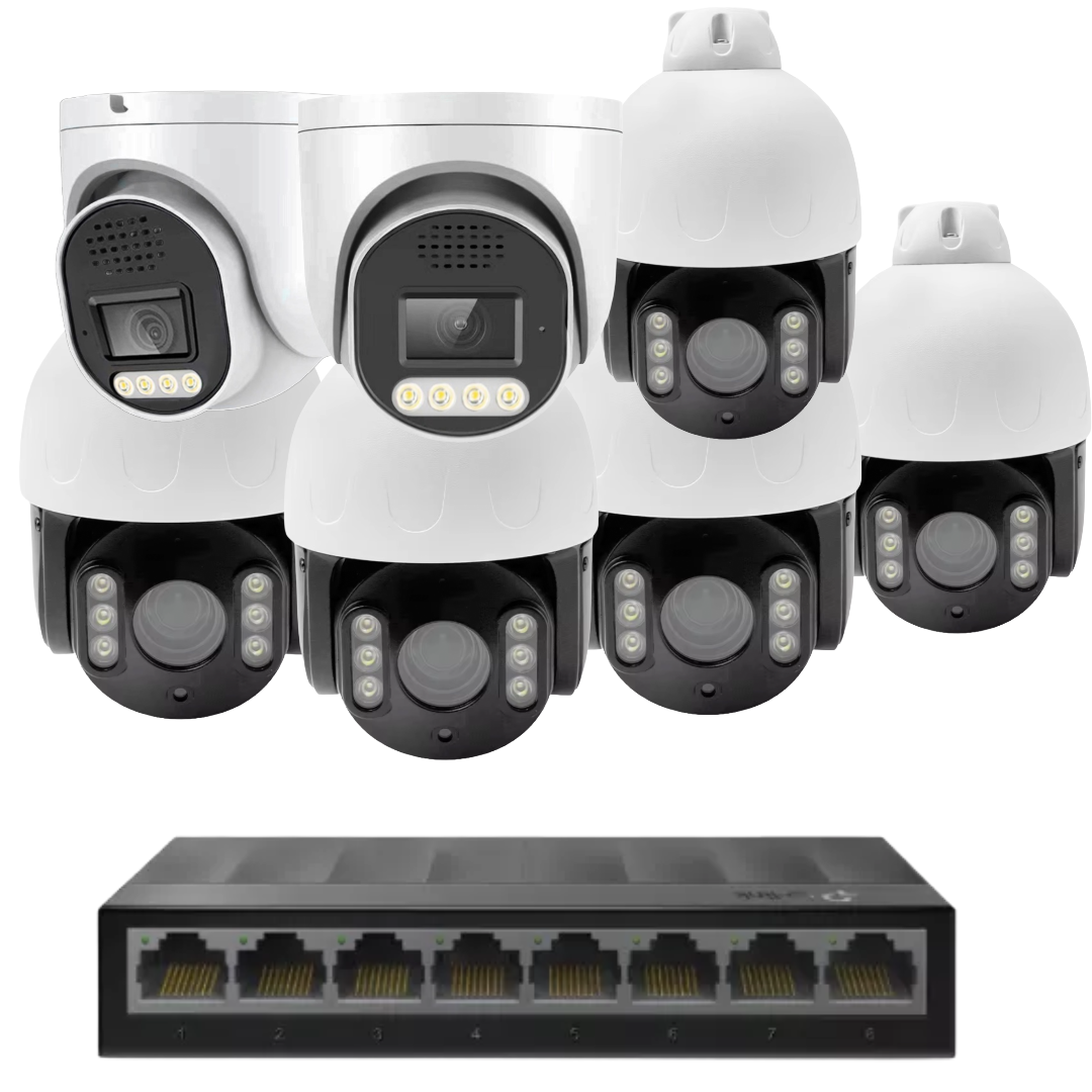 7x 8mp 4k cctv kit installation