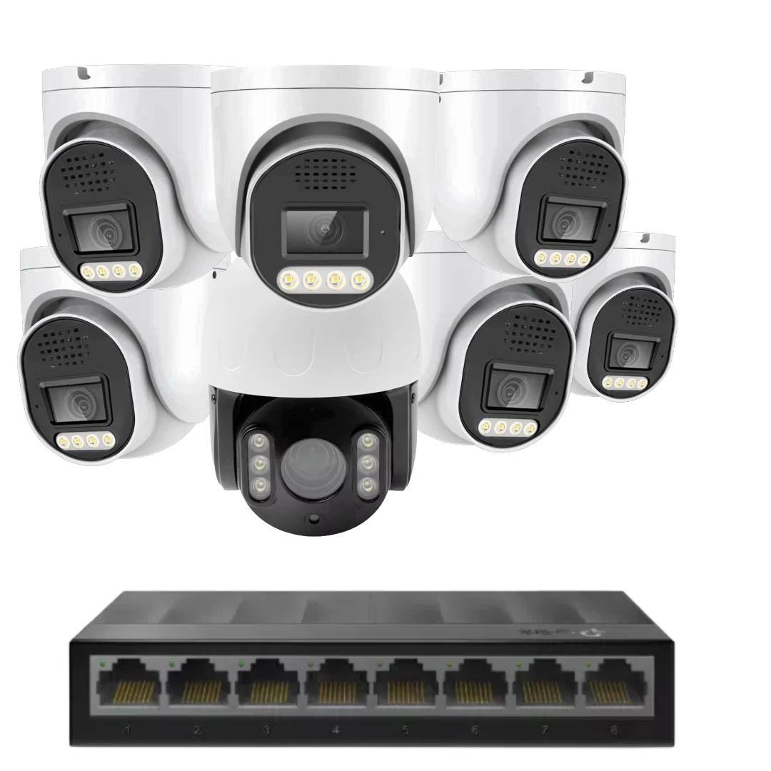 7x 8mp 4k cctv kit installation