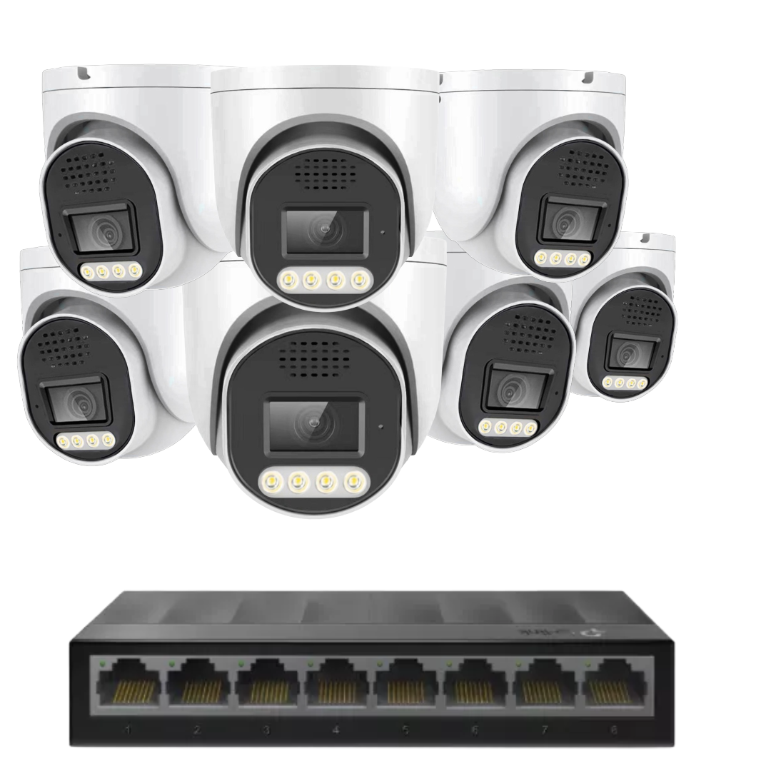 7x 8mp 4k cctv kit installation