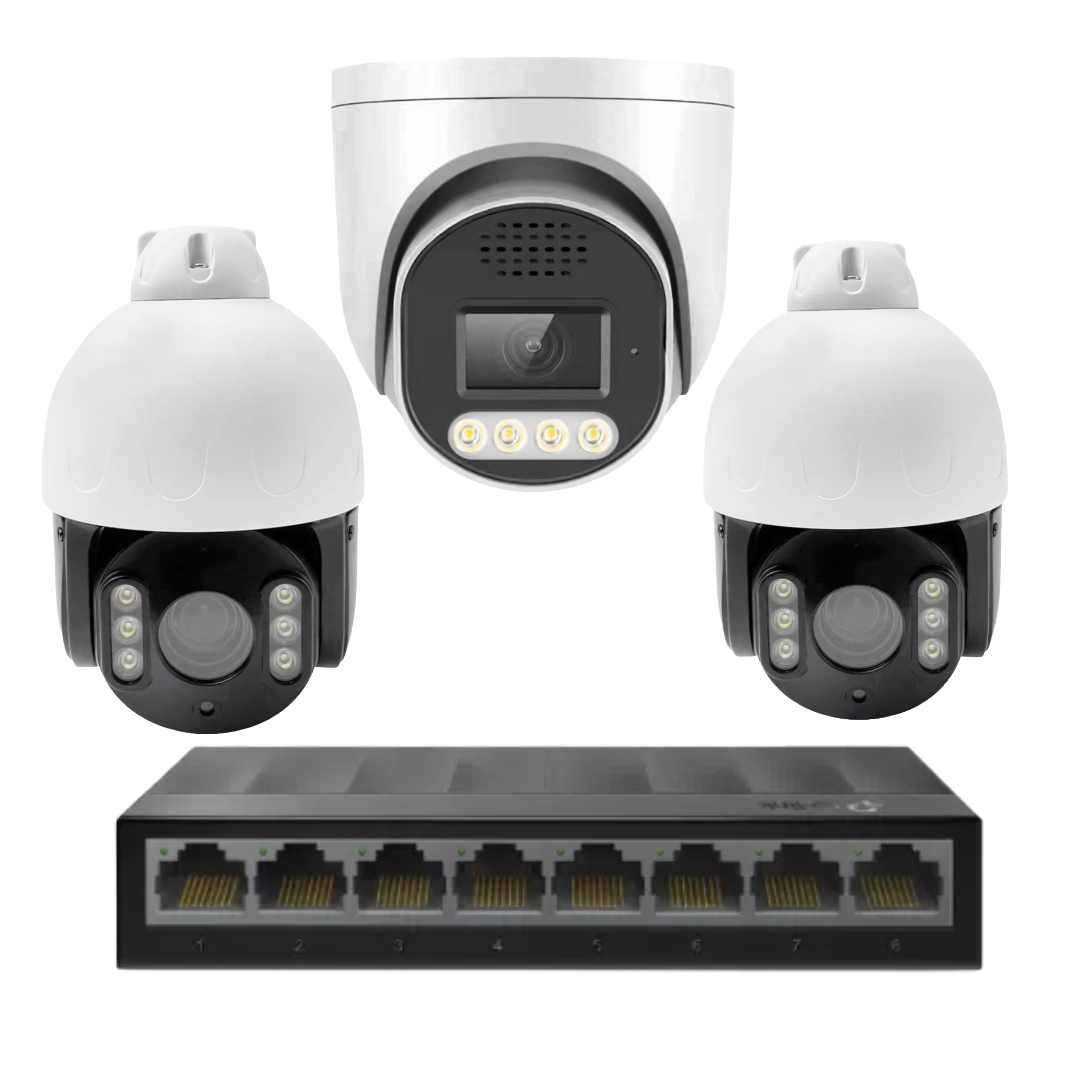 3 x 8mp 4k cctv kit installation